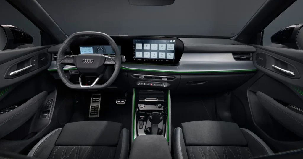 Driver-focused cockpit of the 2025 Audi Q3 with digital dash and MMI screen