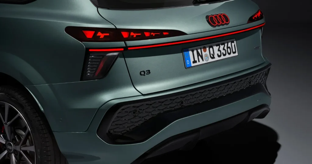 Close-up of the 2025 Audi Q3's advanced two-valve damper suspension system