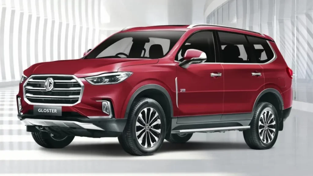 MG Gloster full-size SUV in a rugged terrain