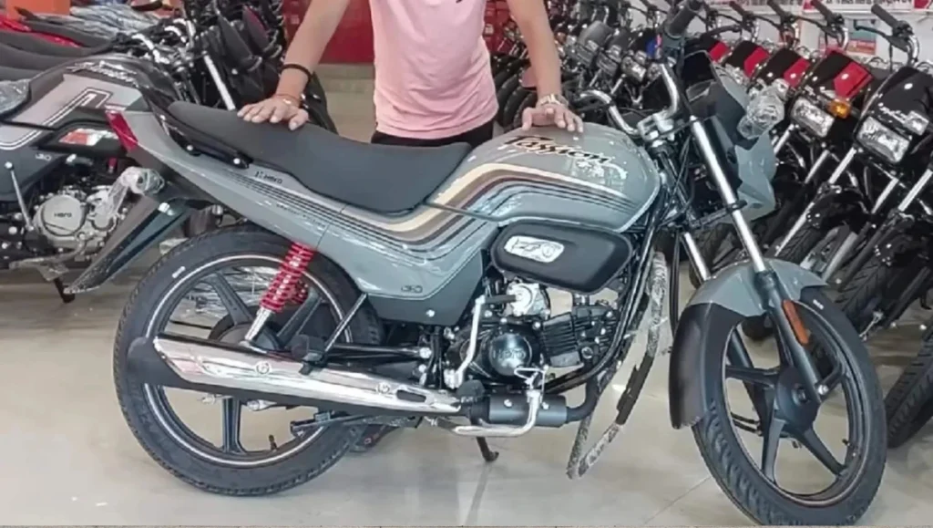 Hero Passion Plus 125 Million Edition in Grey with new graphics