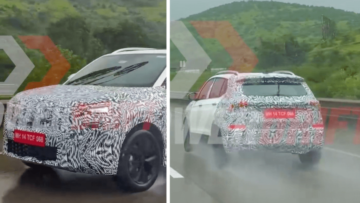 2025 Skoda Kushaq Facelift front and rear design updates with panoramic sunroof and ADAS