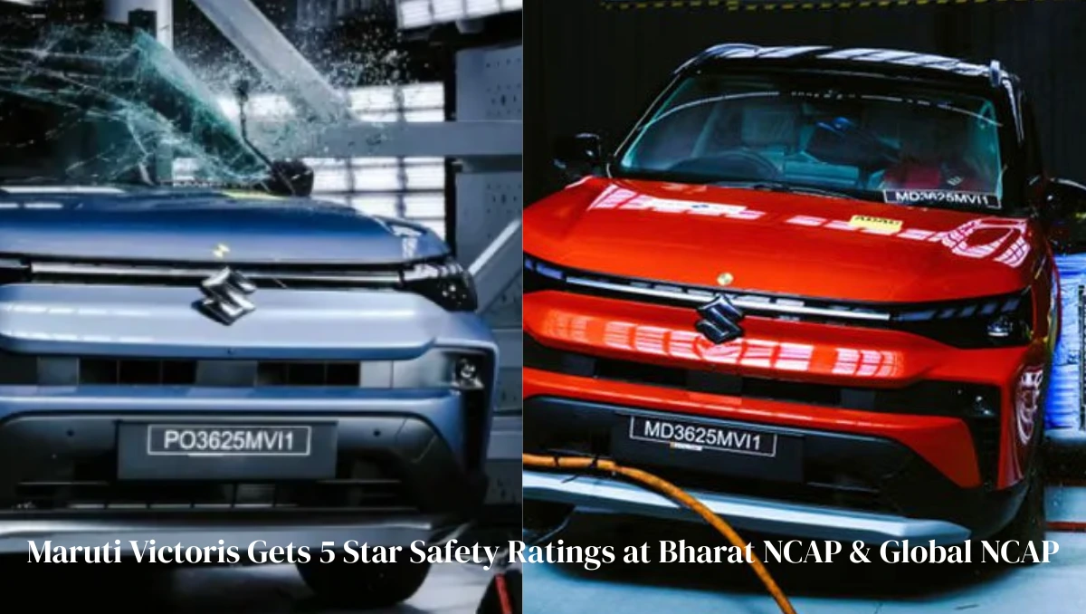Maruti Victoris Global NCAP crash test frontal offset barrier test