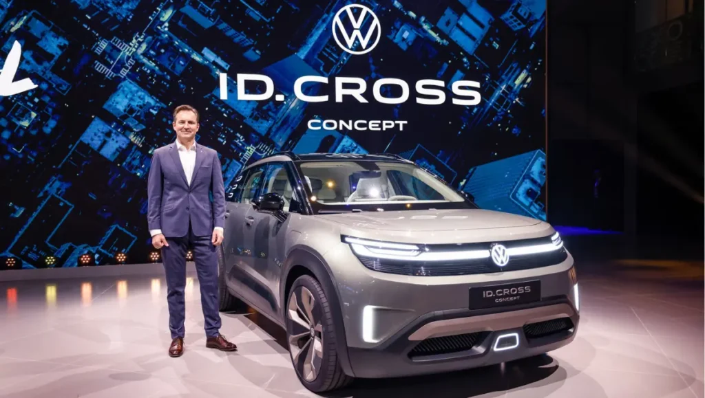 Volkswagen ID. Cross futuristic electric SUV with 500 km range and smart technology