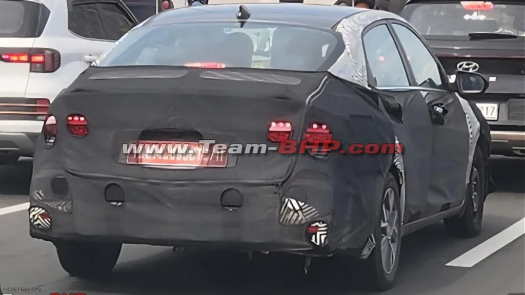 2026 Hyundai Verna Facelift spied testing on Indian roads