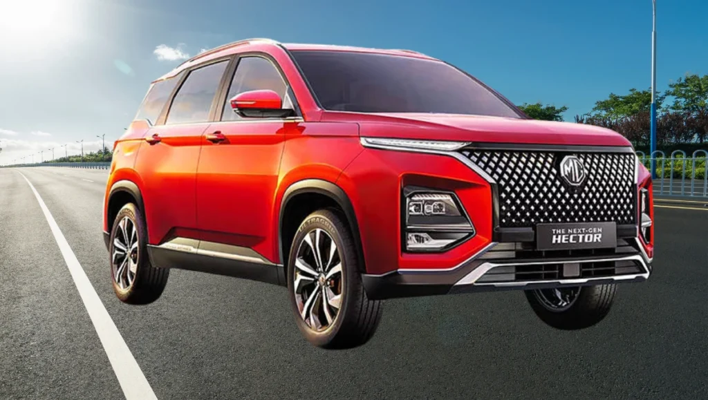 MG Hector mid-size SUV on an open road