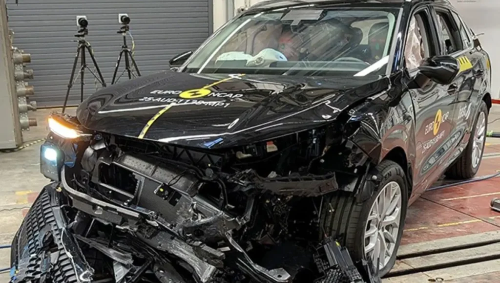 Audi Q3 pedestrian and cyclist protection Euro NCAP crash test