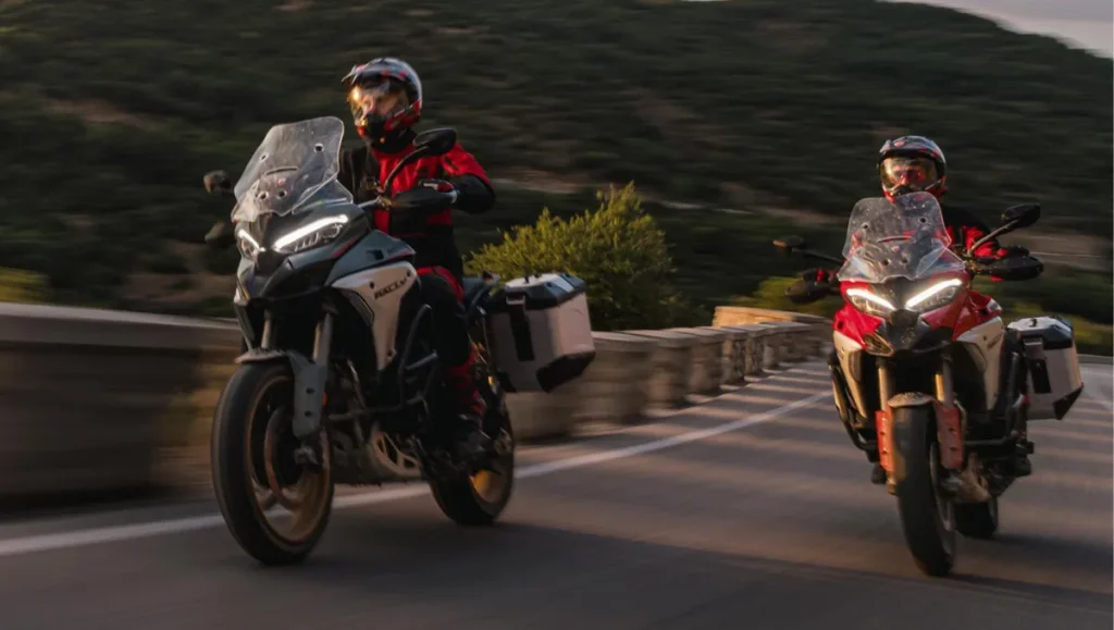 Ducati Multistrada V4 Rally Ducati Red and Jade Green color options