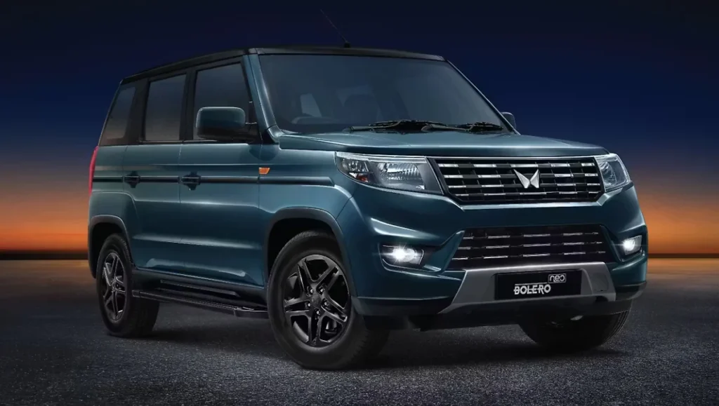 2025 Mahindra Bolero Neo side and rear exterior