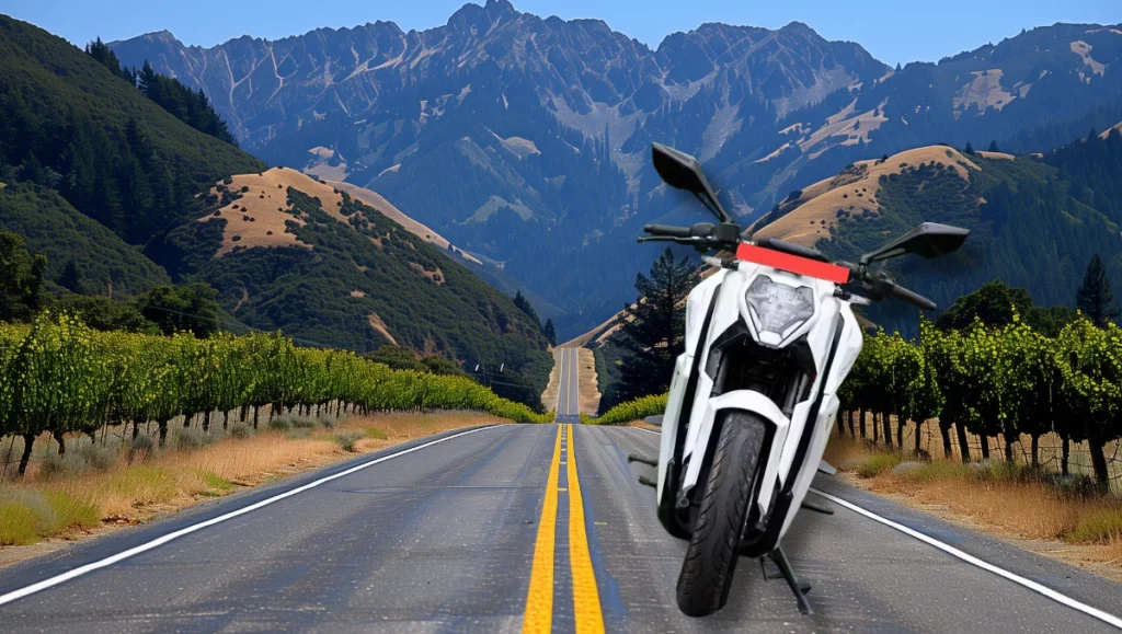 Ultraviolette X-47 Crossover front view with LED headlamp and adventure-ready design