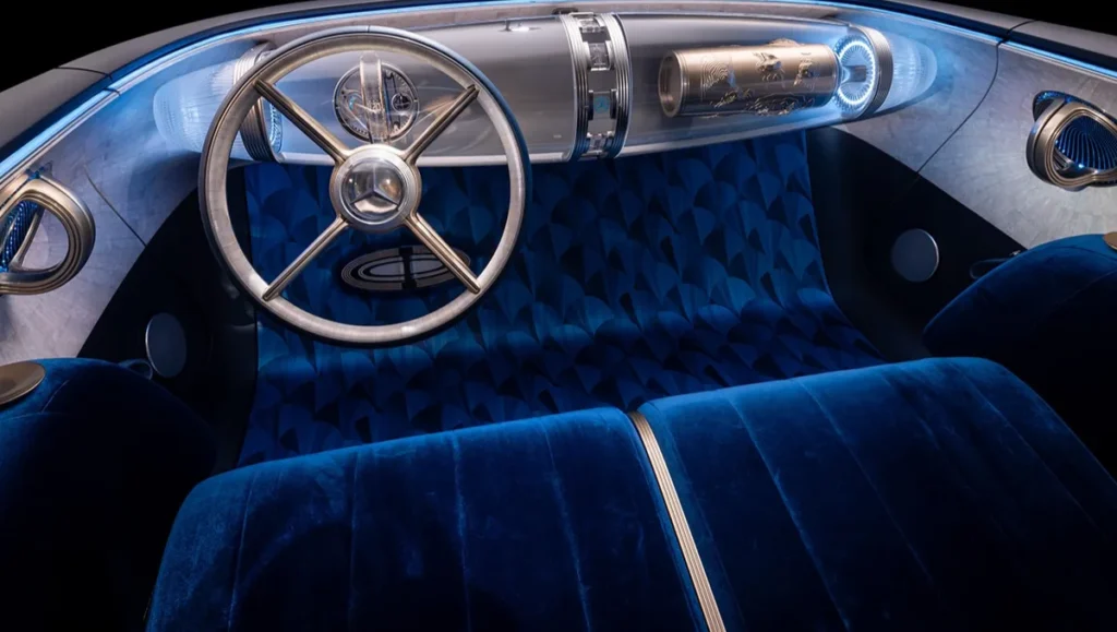 Vision Iconic interior lounge style cabin and art deco dash