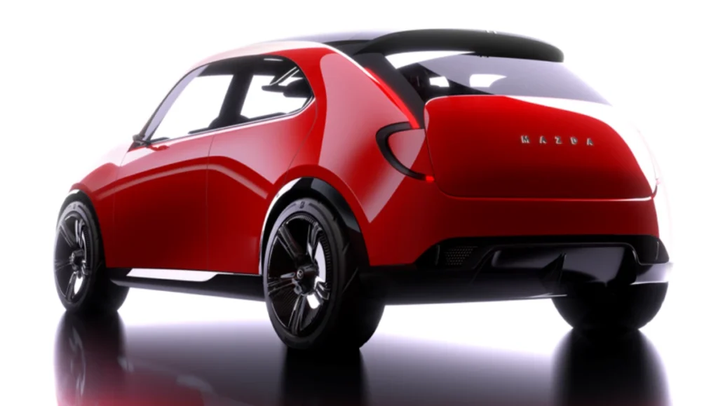 Mazda Vision X-Compact rear showcasing futuristic taillights and sculpted lines