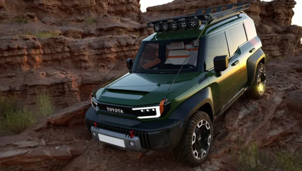 Toyota Land Cruiser FJ 2025 off-roading on rugged terrain