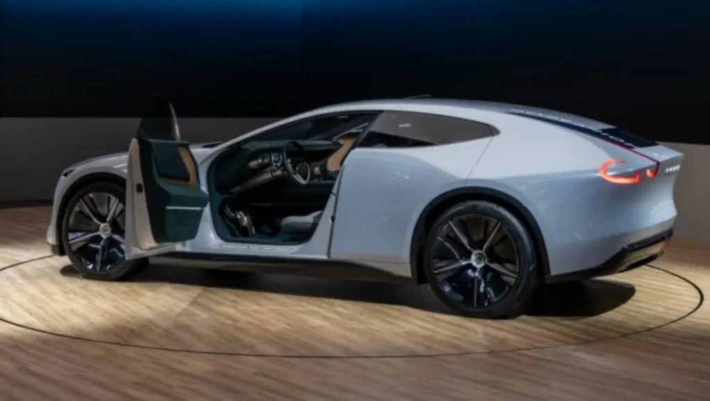 Mazda Vision X-Coupe doors open revealing futuristic and minimalist cabin design