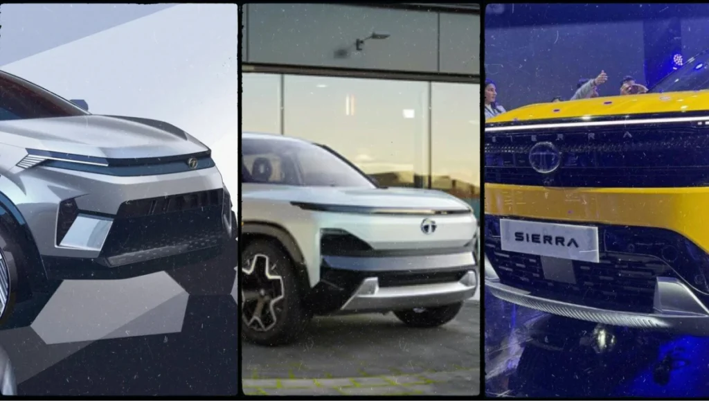 Tata Sierra EV and Tata Scarlet SUVs showcased with futuristic design and premium features