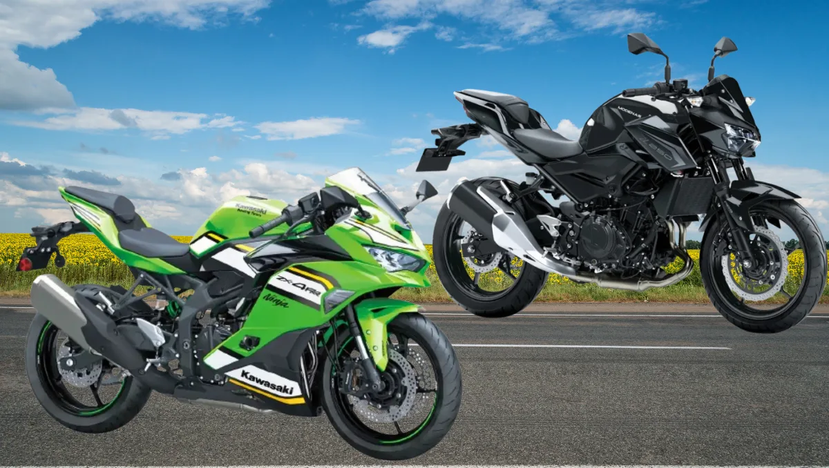 2026 Kawasaki Ninja 250 and Z250 side by side showcasing new colors and design updates