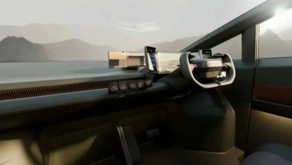 Lexus LS Concept interior dashboard with digital display and yoke steering