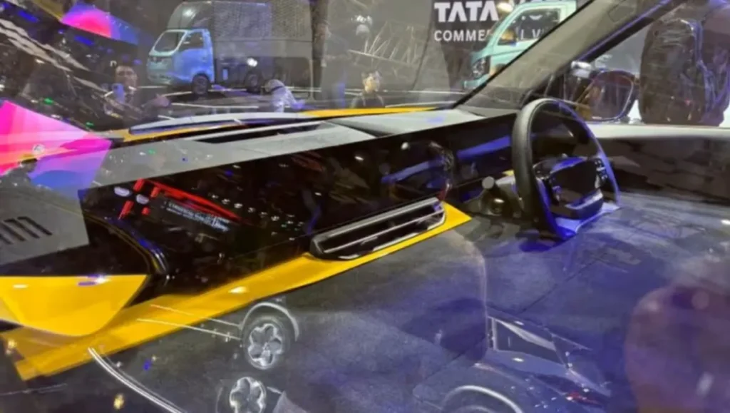 Tata Sierra ICE interior with triple-screen dashboard and premium cabin features