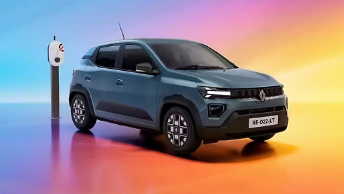 Renault Kwid E-Tech EV unveiled in Brazil showcasing futuristic electric design and features