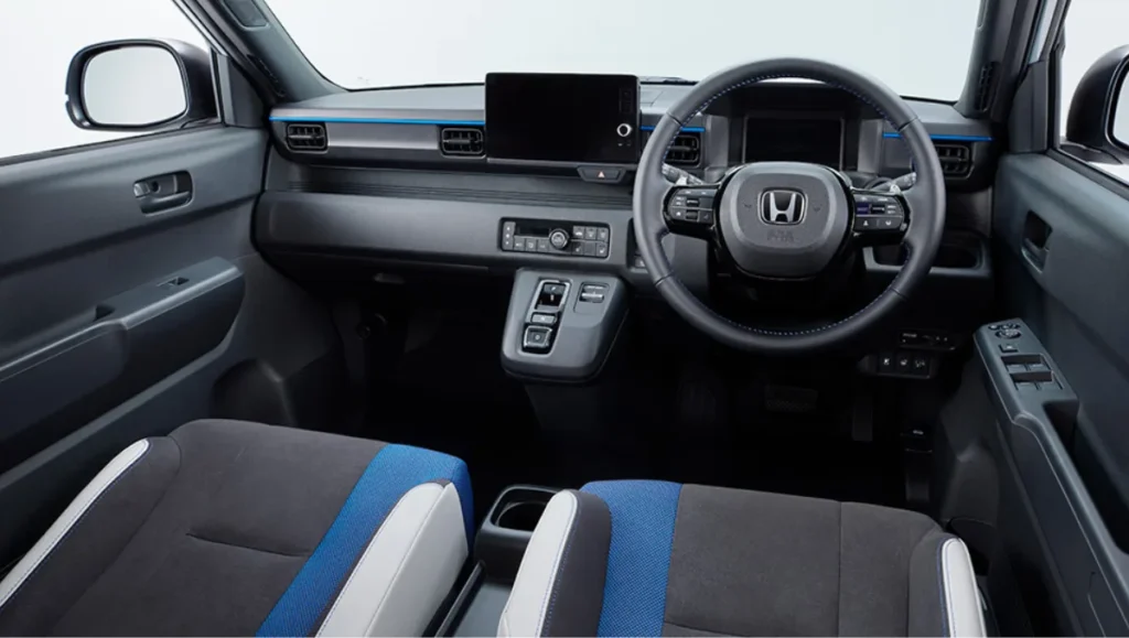 Honda Super-One Compact EV digital dashboard with AI-assisted display and steering design
