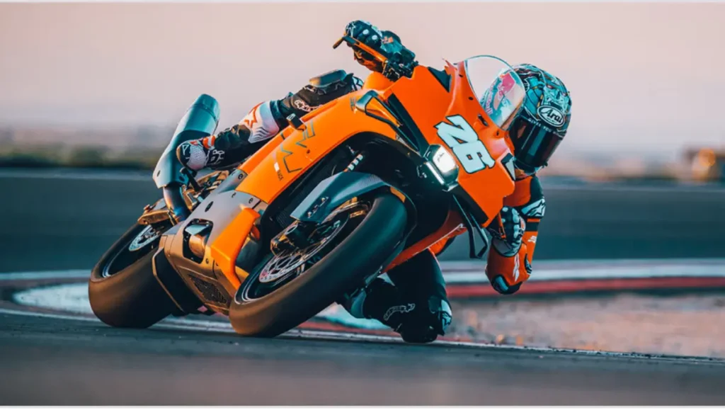 2026 KTM 990 RC R review full side view – road-legal supersport motorcycle