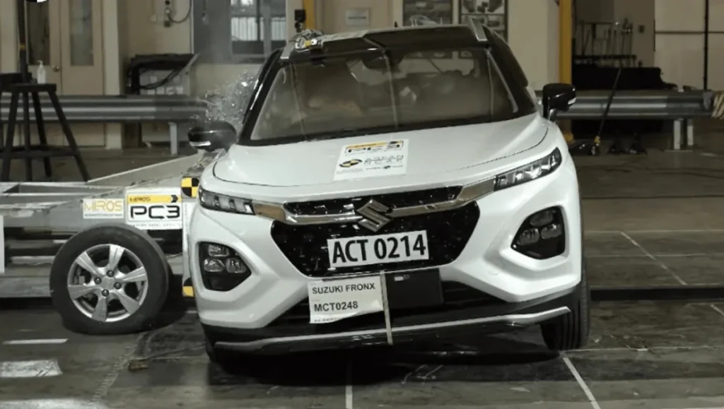 Maruti Suzuki Fronx undergoing crash test for safety rating