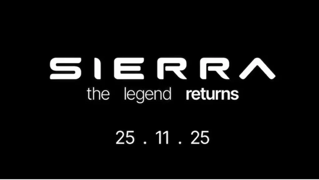 Tata Sierra First Official Launch Teaser poster confirming November 25 2025 launch date
