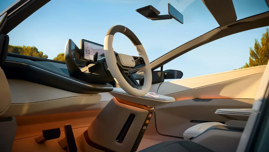 Toyota Corolla Concept dashboard with minimalist layout and advanced digital display