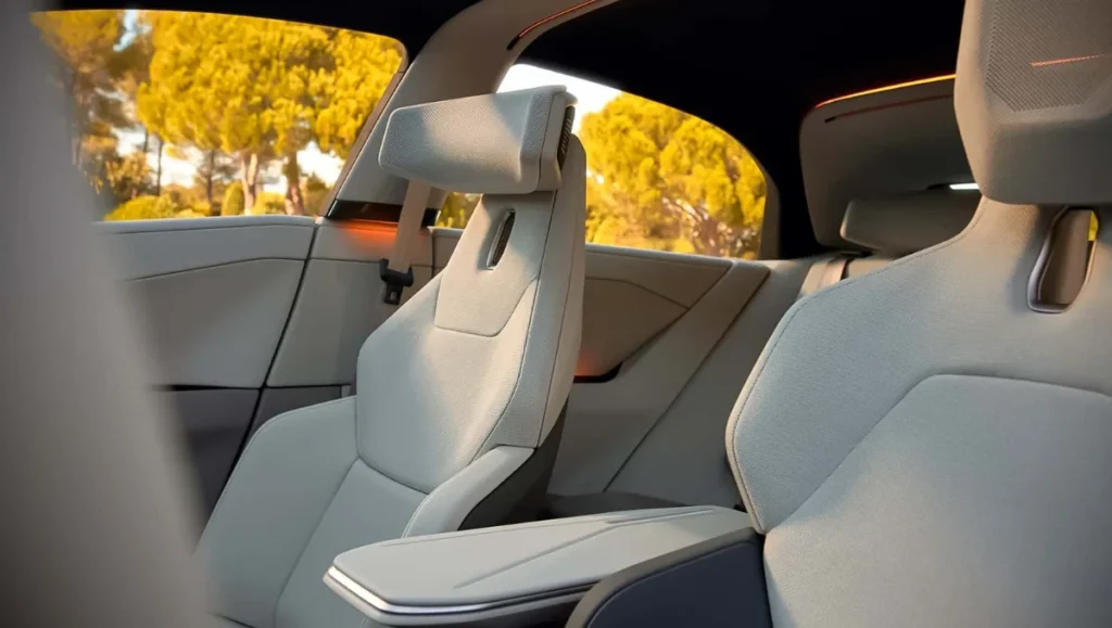 Toyota Corolla Concept interior featuring premium seats and futuristic cabin design