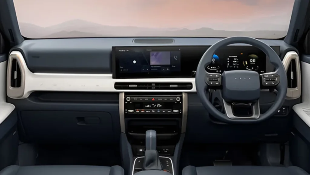 2025 Hyundai Venue dashboard featuring digital instrument cluster and touchscreen infotainment system