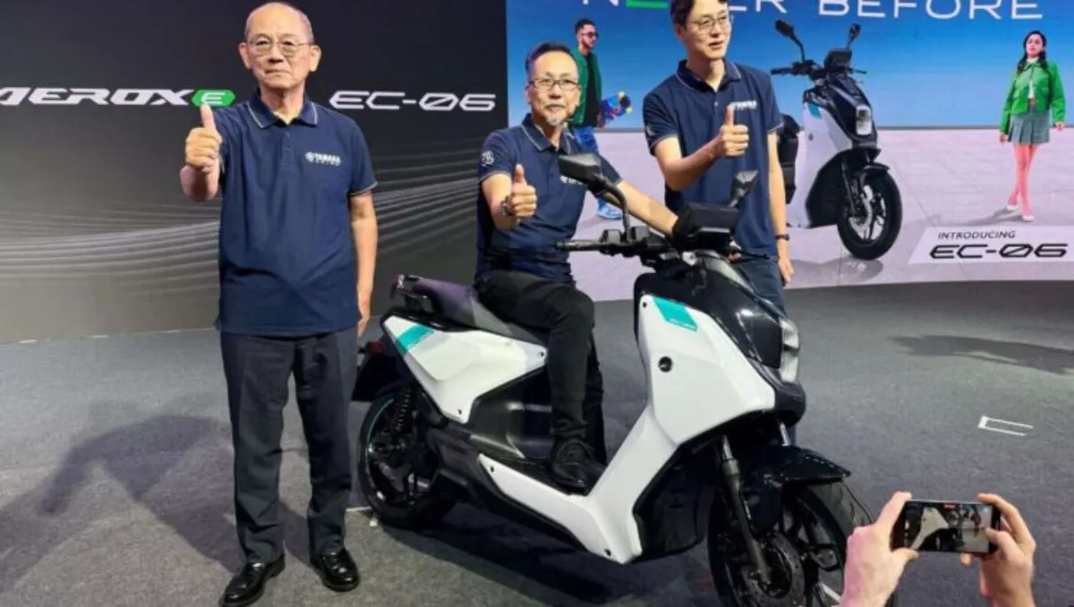 Yamaha EC-06 Electric Scooter Unveiled at global launch event showcasing futuristic design and premium features