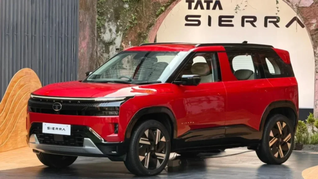 new tata sierra top 10 features red suv front exterior design