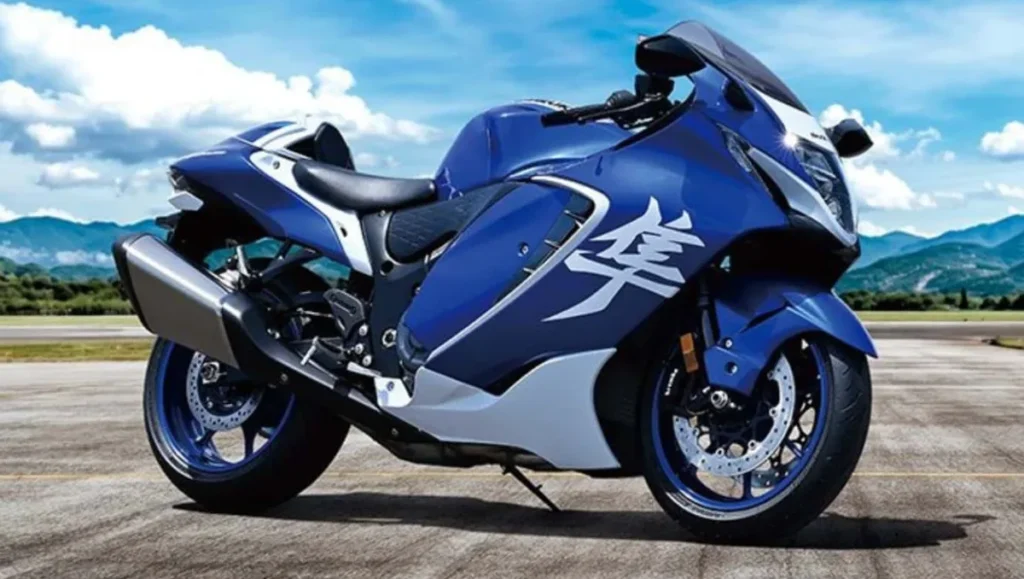 2026 Suzuki Hayabusa Unveiled blue superbike side view on road