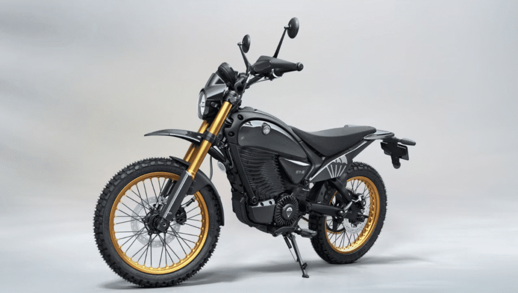 Royal Enfield Flying Flea S6 makes India debut front three quarter view electric scrambler bike