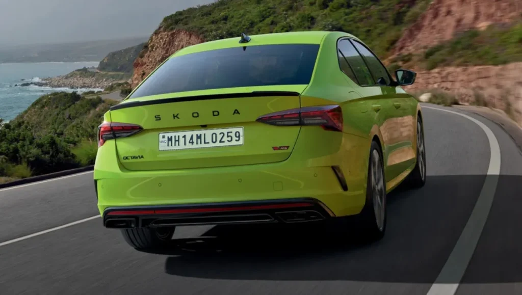 New Skoda Octavia RS review rear design on highway