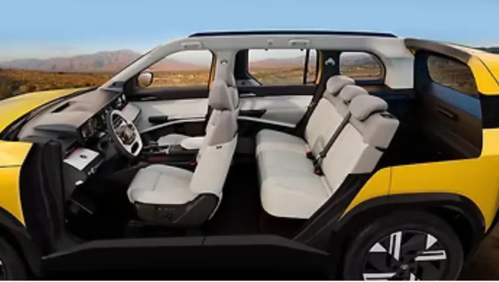 Tata Sierra 2025 Bookings Open interior seating layout with front and rear seats