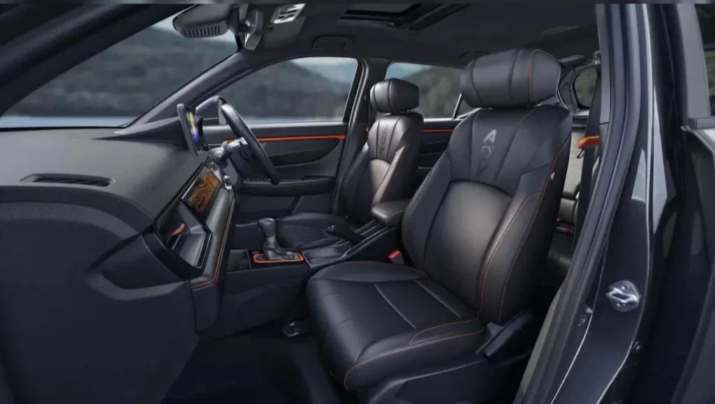 Honda Elevate ADV Edition all-black interior with orange stitching and ADV branding