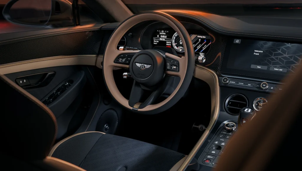 Bentley Reveals Continental GT Supersports interior dashboard with luxury steering and digital cockpit