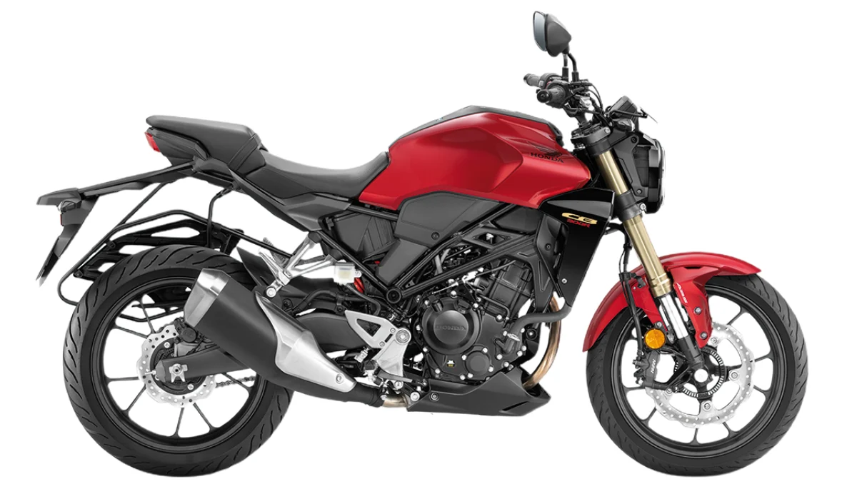 Honda CB300R discontinued in India official image showing the stylish neo-retro 300cc naked bike from Honda parked outdoors