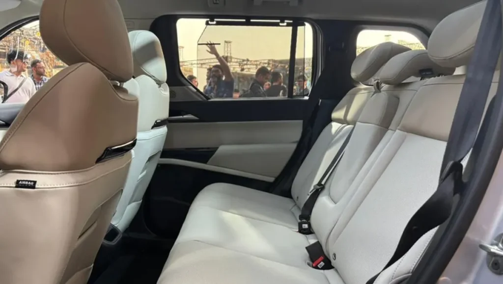 Tata Sierra officially unveiled rear seat layout with premium upholstery and spacious cabin