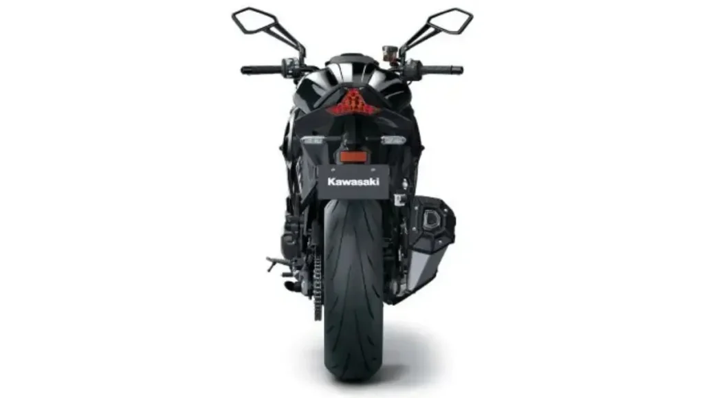 2026 Kawasaki Z1100 Launched in India rear view black motorcycle tail section