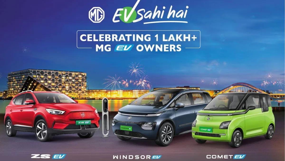 JSW MG Motor India celebrates one lakh electric vehicle sales milestone showcasing its leadership in India’s EV revolution