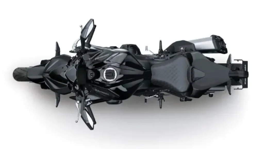 2026 Kawasaki Z1100 Launched in India top view black streetfighter tank and seat design