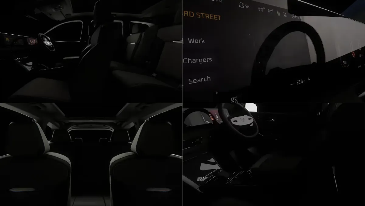 Interior of the big new electric XEV 9s showcasing digital cockpit, premium seats and panoramic cabin design