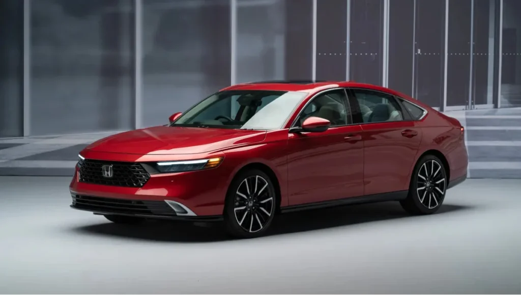 Honda recalls Accord hybrid in US red Accord hybrid parked for official recall announcement