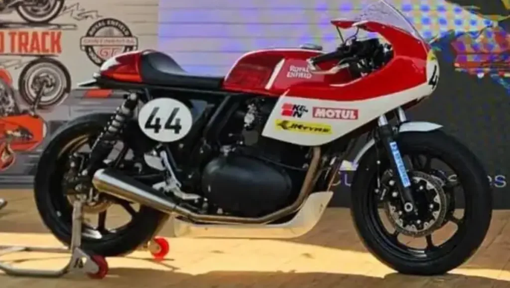 Royal Enfield Continental GT R 750 Unveiled race prototype motorcycle with number 44