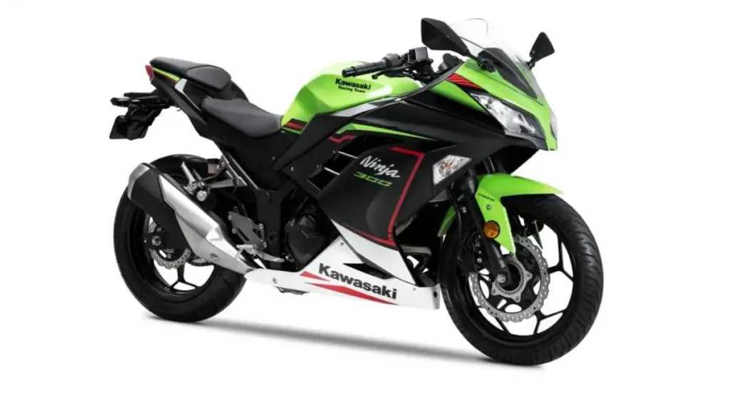Kawasaki Ninja 300 Gets Rs. 25000 Discount shown in green and black fairing with full sportbike styling