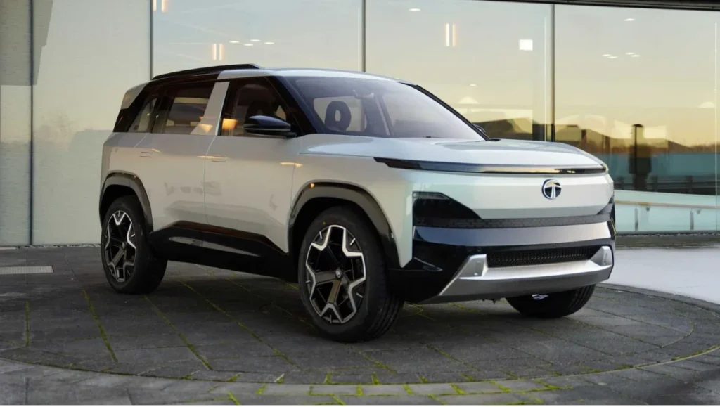 Upcoming Tata Cars Launching in 2026 showcasing the Tata Sierra EV with bold electric SUV design and modern styling