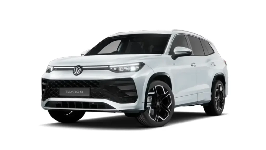 Upcoming Volkswagen launches in India in 2026 featuring the Volkswagen Tayron SUV with larger size and three-row family-focused design
