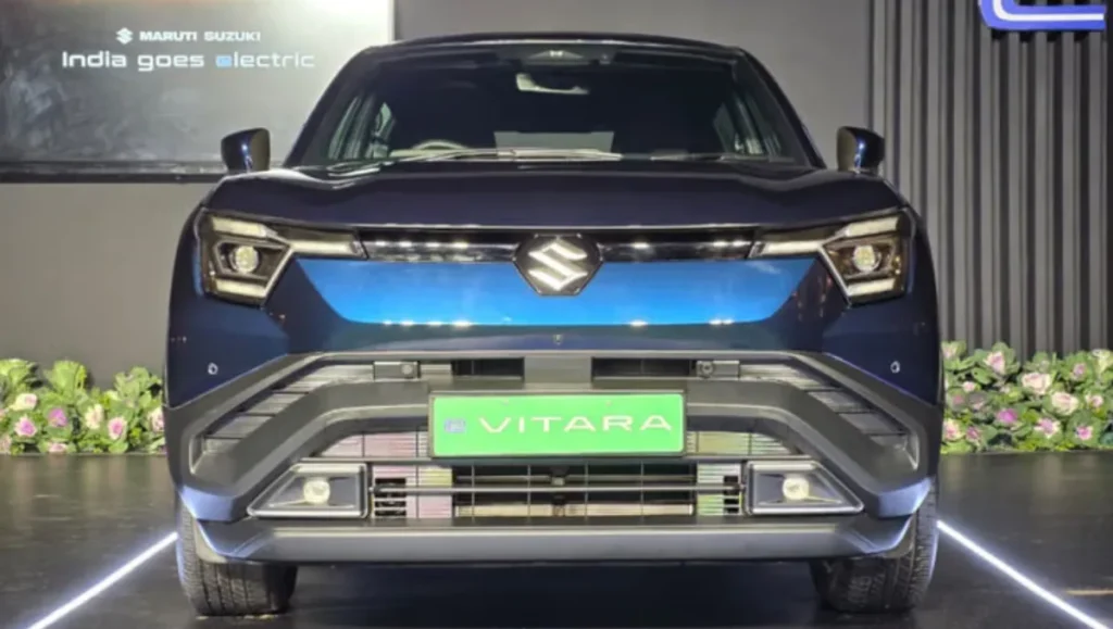 Maruti Suzuki e Vitara Launched in India front view at official unveiling event