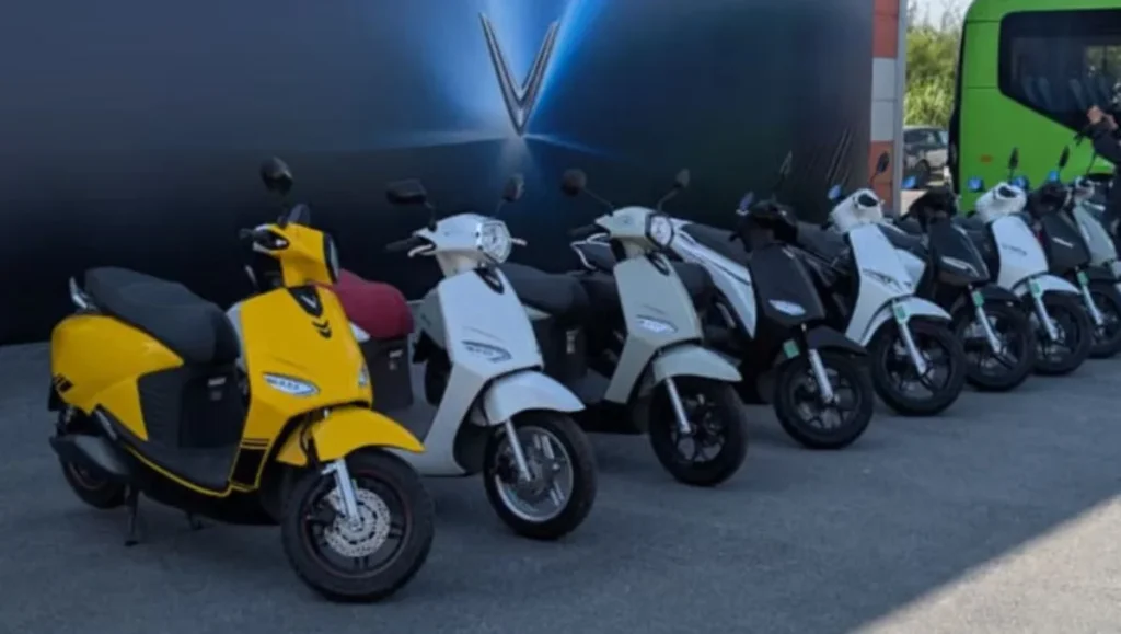 VinFast to Enter Electric Scooter Market in 2026 showcased with lineup of VinFast electric scooters displayed in multiple colors